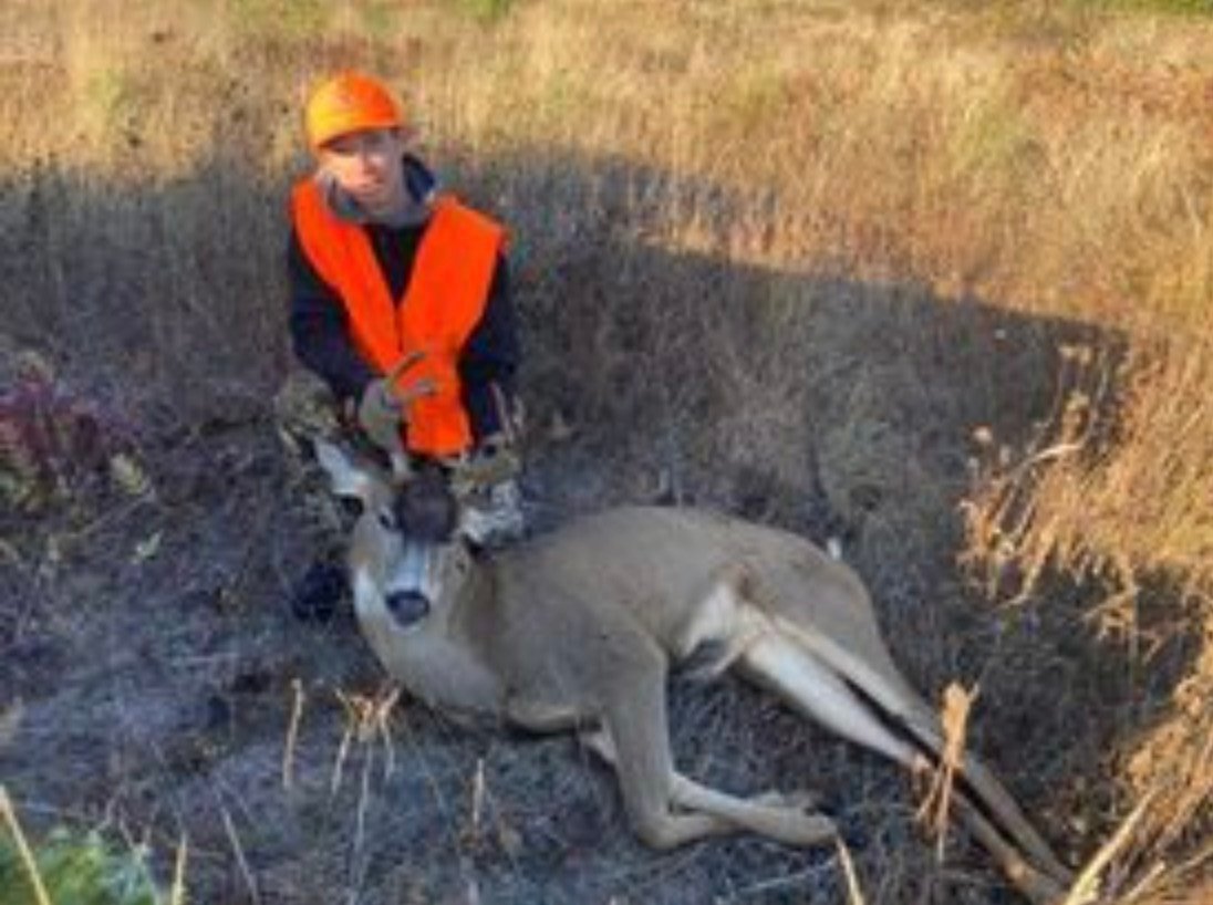 "Thank you to Bob Lund for allowing our grandson, Gavin Schultz, to hunt on his property. He got his first deer Saturday, Nov. 19 — a four point!" — submitted by Scott and Carmen Vermillion